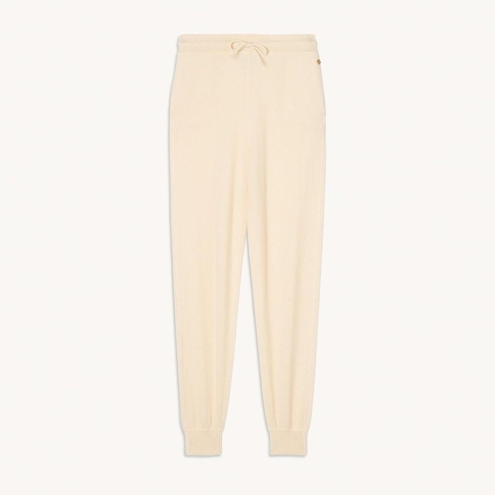 $310 Sandro Cashmere Ivory Cream Joggers Lounge Pants Large Women's 40 - Picture 4 of 8